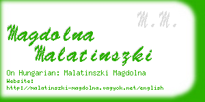 magdolna malatinszki business card